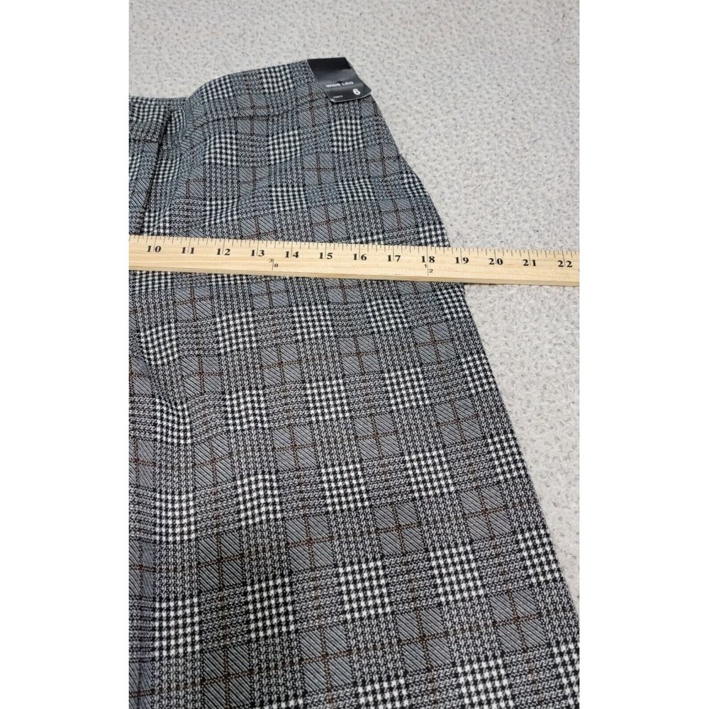 7th Avenue Design Studio NY Co Womens Gray Plaid Ponte Pants Wide Leg Size 6 NWT - Picture 10 of 15